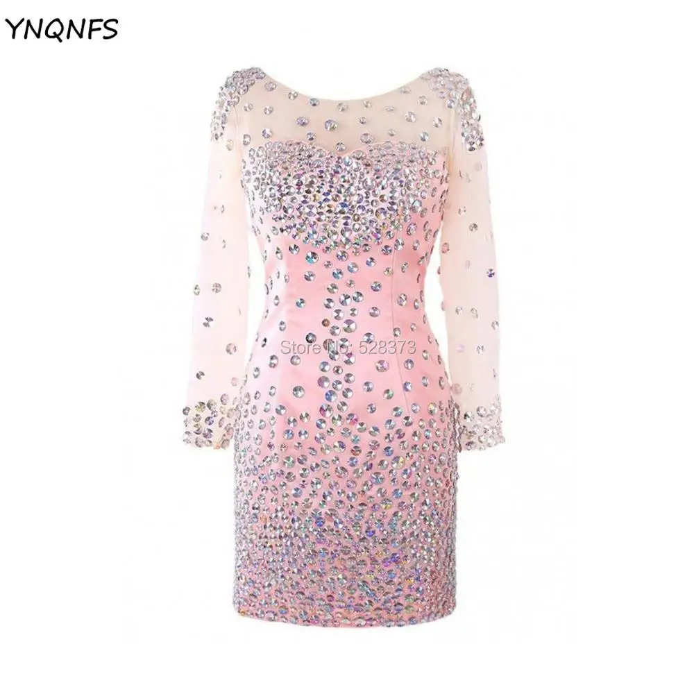 YNQNFS CD54 Real Pictures Sheer Long Sleeves Sexy Evening Backless Party Dress Crystal Dress 2019
YNQNFS CD54 Real Pictures Sheer Long Sleeves Sexy Evening Backless Party Dress Crystal Dress 2019