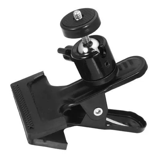 Spring Clamp Clip Holder Mount with Ball Head w/ standard 1/4" Screw for SLR, Digital SLR, Video Cameras
Spring Clamp Clip Holder Mount with Ball Head w/ standard 1/4" Screw for SLR, Digital SLR, Video Cameras