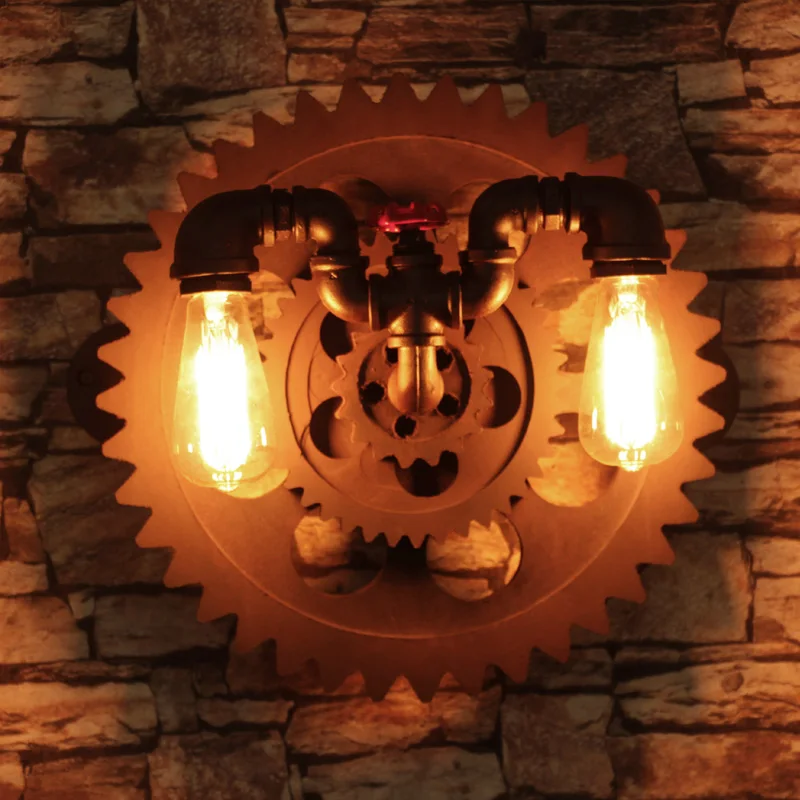 Vintage industry steam punk lamp loft wall lamp restaurant bar club porch corridor cafe light sconce water pipe edison E27
Vintage industry steam punk lamp loft wall lamp restaurant bar club porch corridor cafe light sconce water pipe edison E27