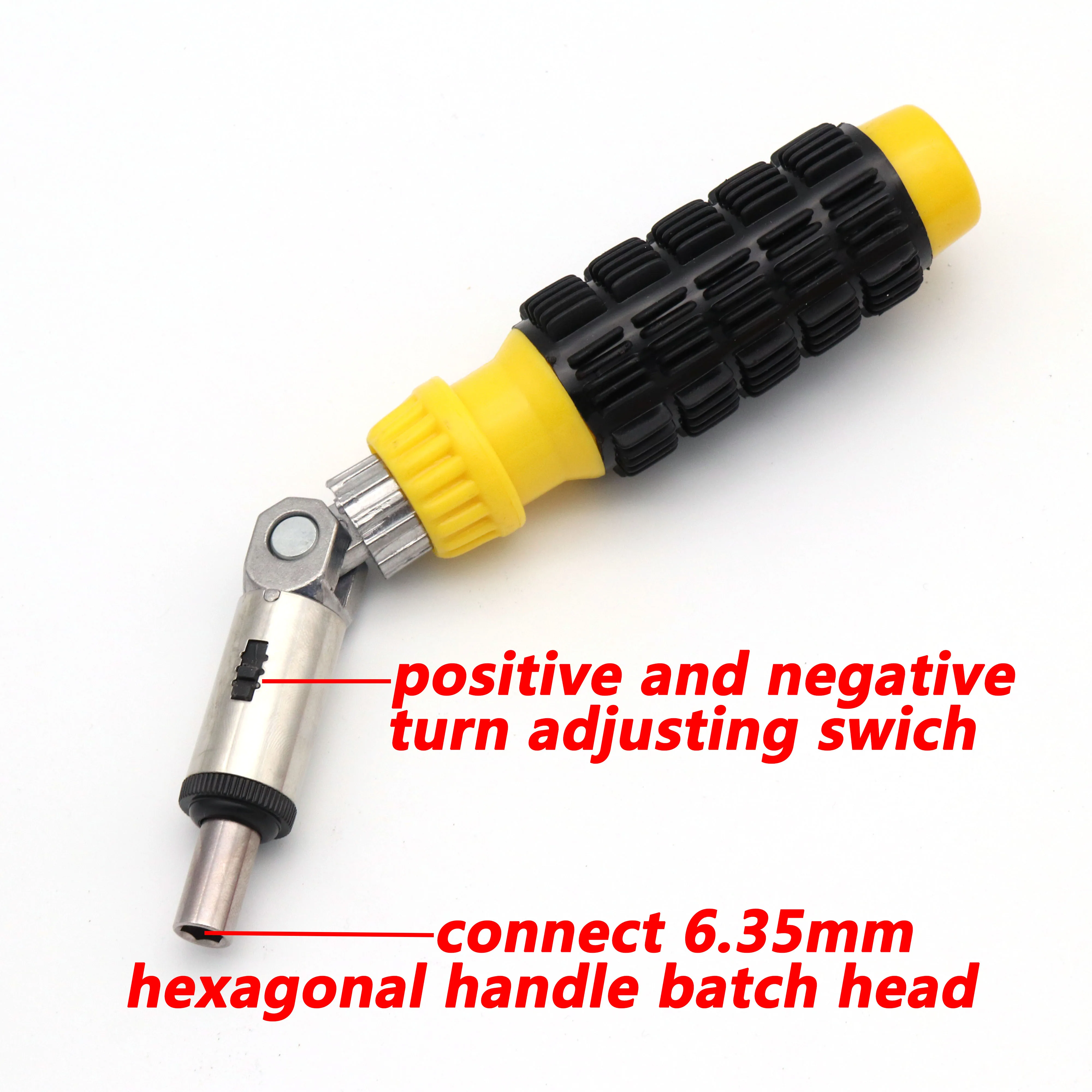 1 шт. 6 35 мм отвертка многофункциональная трещотка Портативный Ключ 1/4 желтый
