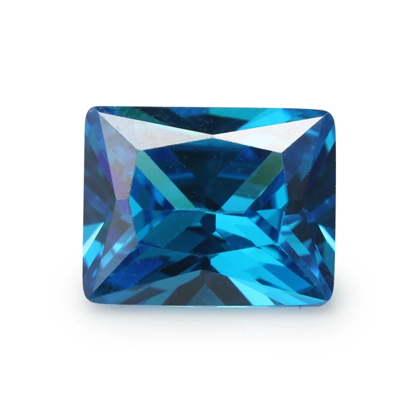 

50PCS 2x4~13x18mm Rectangle Princess Cut AAAAA Dark Sea Blue Loose Cubic Zirconia Gems CZ Stone For Jewelry Diy Stone