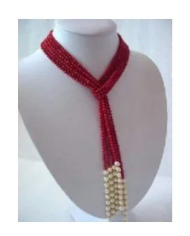 Beautiful Woman's jewelry Junoesque Stylish Stunning Red Coral & Pearl Necklace 47" 3 rowsLuxury Girls WeddingParty Luxury Dubai
Beautiful Woman's jewelry Junoesque Stylish Stunning Red Coral & Pearl Necklace 47" 3 rowsLuxury Girls WeddingParty Luxury Dubai