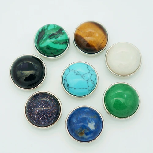 10Pcs MIXed 18MM 100% Natural Stone snap buttons Random fit DIY charm snap bracelet Accessories Gradual wholesale NS0010
10Pcs MIXed 18MM 100% Natural Stone snap buttons Random fit DIY charm snap bracelet Accessories Gradual wholesale NS0010