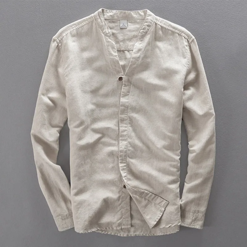 Man Summer Linen Shirts V-Neck Long Sleeve Fashion Slim Fit Chinese Style Summer Shirt For Man High Quality Brand Clothing
Man Summer Linen Shirts V-Neck Long Sleeve Fashion Slim Fit Chinese Style Summer Shirt For Man High Quality Brand Clothing