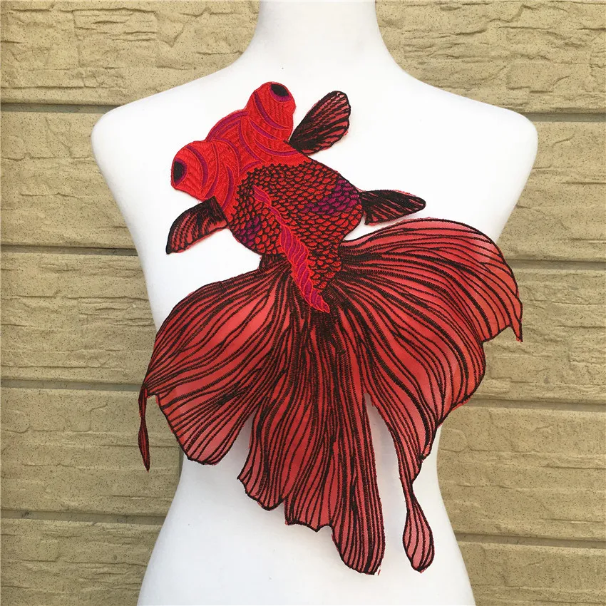 1Pc Big Size 36*35cm Red Fish Embroidered Lace Sewing for Clothes Applique Diy Accessory Suppliers Sticker Lace Neckline collar
1Pc Big Size 36*35cm Red Fish Embroidered Lace Sewing for Clothes Applique Diy Accessory Suppliers Sticker Lace Neckline collar