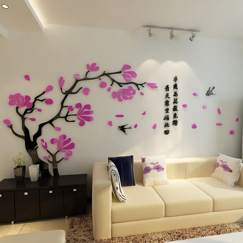Free shipping Magnolia tree Acrylic 3d wall stickers Living room Entranceway DIY art wall decor TV sofa wall decoration
Free shipping Magnolia tree Acrylic 3d wall stickers Living room Entranceway DIY art wall decor TV sofa wall decoration