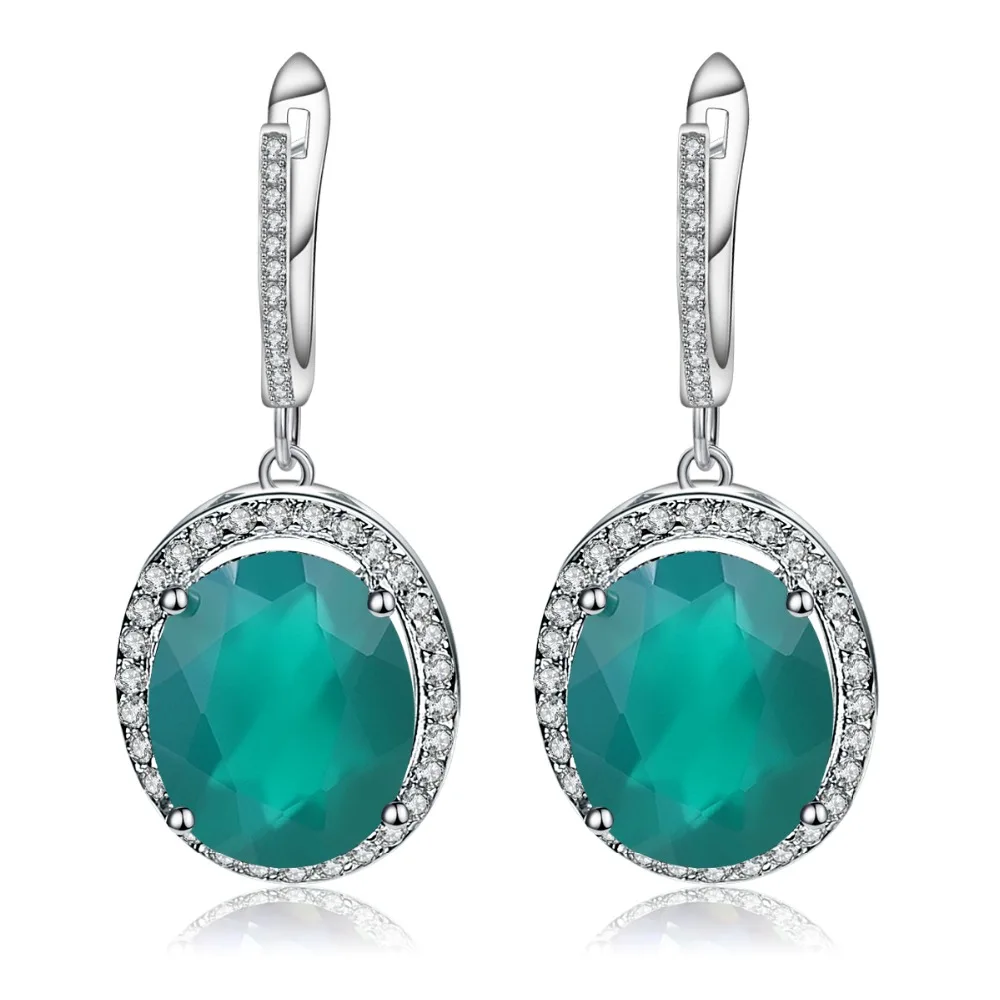 GEM'S BALLET Genuine 925 Sterling Silver Vintage Earrings Jewelry Oval Natural Green Agate Gemstone Drop Earrings Fine For Women
GEM'S BALLET Genuine 925 Sterling Silver Vintage Earrings Jewelry Oval Natural Green Agate Gemstone Drop Earrings Fine For Women