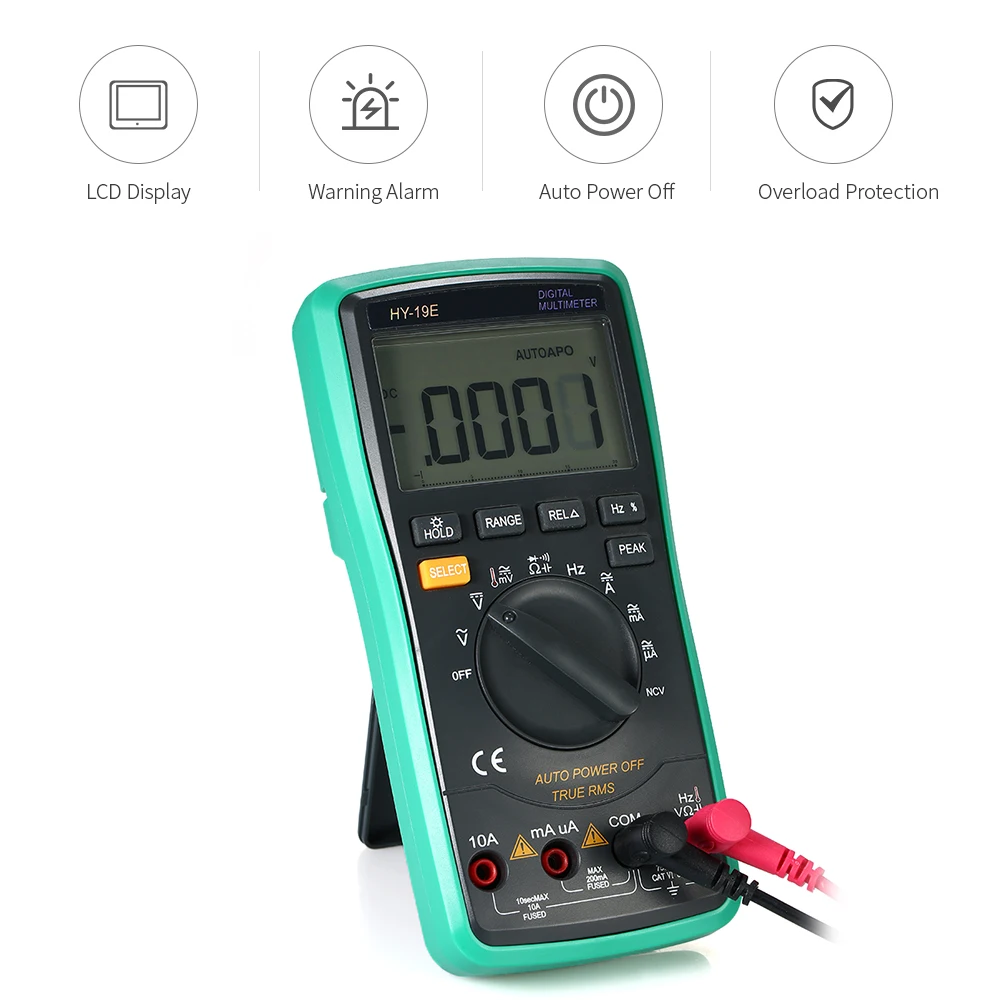 Multi-functional Multimeter LCD Digital Multimeter NCV True RMS multimetro DC/AC Voltage Current Meter Capacitance Resistance
Multi-functional Multimeter LCD Digital Multimeter NCV True RMS multimetro DC/AC Voltage Current Meter Capacitance Resistance