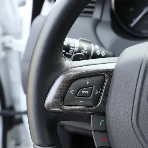 Newest Oak Wood Style Car Steering Wheel Button Decoration Frame Trim For Landrover Range Rover Evoque 2012-2019 Accessories | Автомобили