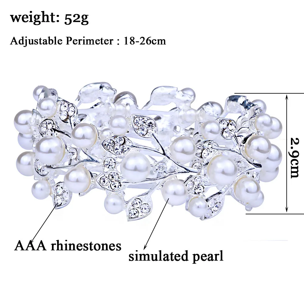 FARLENA Charm Simulated Pearl Bracelets & Bangles for Women Clear Leaf Crystal Bridal Pulseiras Wedding Party Jewelry
FARLENA Charm Simulated Pearl Bracelets & Bangles for Women Clear Leaf Crystal Bridal Pulseiras Wedding Party Jewelry