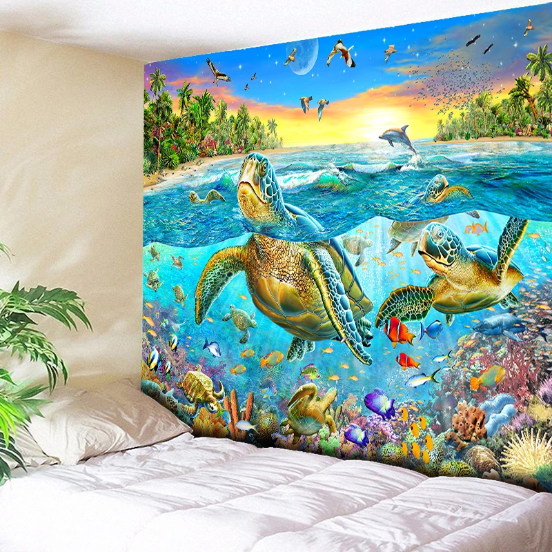 Big Turtle Tapestry Wall Carpets Hanging Ocean Decorative Mandala Tapestry Beach Covers Boho Yoga Picnic Mat Beach Towel 230x150
Big Turtle Tapestry Wall Carpets Hanging Ocean Decorative Mandala Tapestry Beach Covers Boho Yoga Picnic Mat Beach Towel 230x150