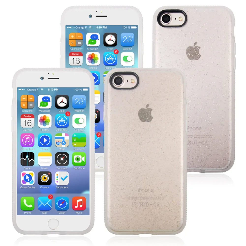Роскошный брендовый чехол для Iphone 7 Модный с жидким песком Plus блестящая задняя