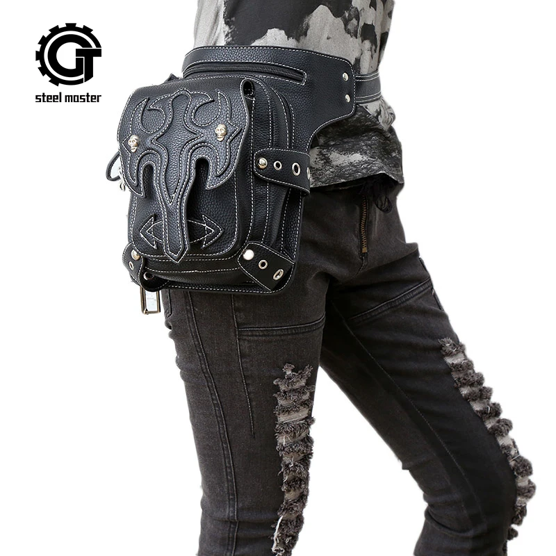 Steampunk Waist Bag Womens Leather Leg Bag Men Gothic Punk Bags Handbag Retro Rock Vintage Mobile Phone Mini Packs Hot Sale
Steampunk Waist Bag Womens Leather Leg Bag Men Gothic Punk Bags Handbag Retro Rock Vintage Mobile Phone Mini Packs Hot Sale