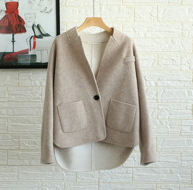 Women Wool Coat 2018 New Fashion High Quality Dessigner Autumn Winter Female Korean Loose Slim Top Short Design Woolen Coat
Women Wool Coat 2018 New Fashion High Quality Dessigner Autumn Winter Female Korean Loose Slim Top Short Design Woolen Coat