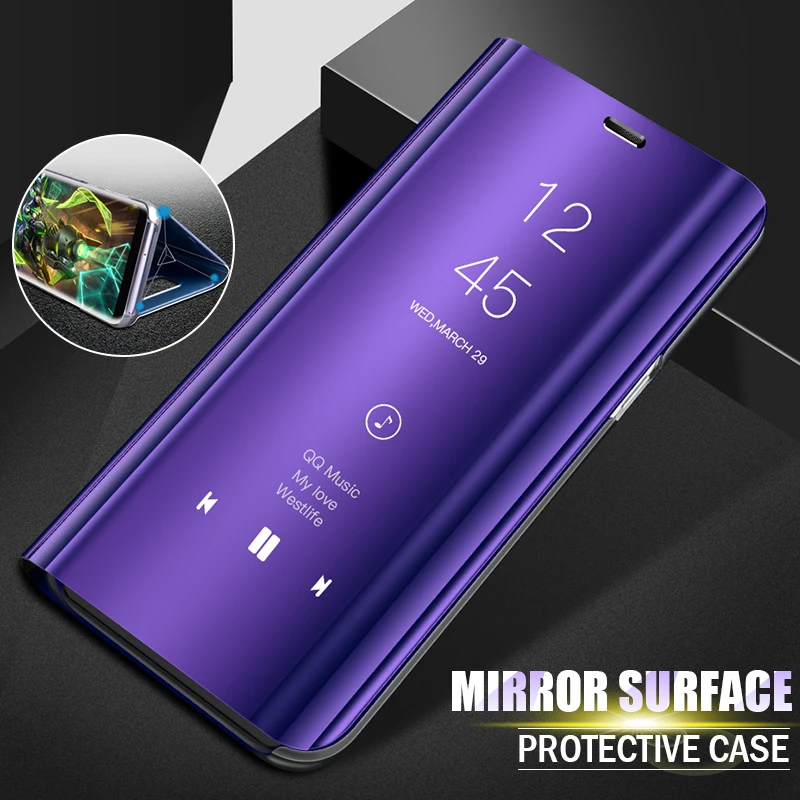 Чехол для Honor 20 pro зеркальный флип чехол Huawei Mate 30 lite P smart Z Y7 Prime Y5 2019 Nova 5 Pro 5i 4 3i Fundas