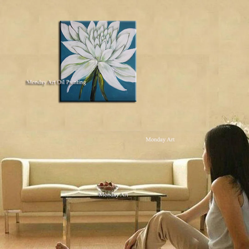 100% hand-painted oil painting canvas knife abstract White flower painting living room dining room wall Home Decoration pictures
100% hand-painted oil painting canvas knife abstract White flower painting living room dining room wall Home Decoration pictures
