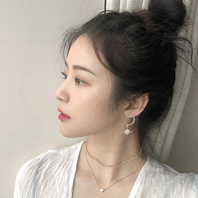 Female Women Girl Dangle Drop Earrings Big Zircon Rhinestone Moon Star Office Fashion Jewelry Accessories Wholesale-BY
Female Women Girl Dangle Drop Earrings Big Zircon Rhinestone Moon Star Office Fashion Jewelry Accessories Wholesale-BY
