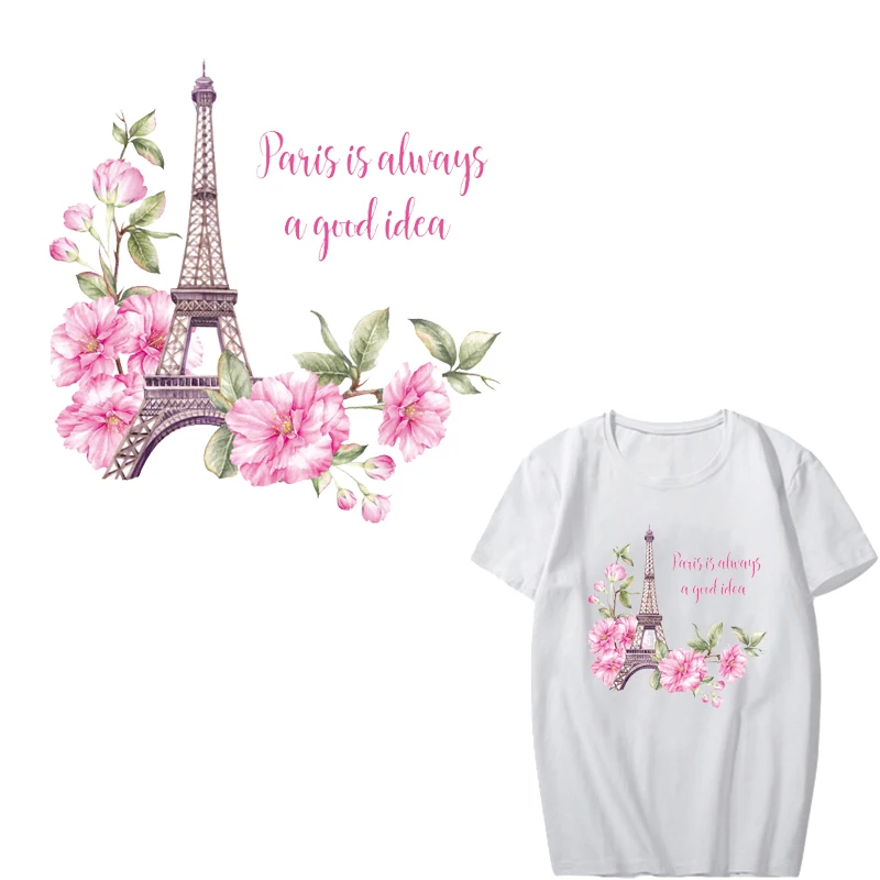 Eiffel Tower Patch Heat Transfer Vinyl Stickers for Clothing DIY T-shirt Applique Iron on Flower Letter Patches for Clothes
Eiffel Tower Patch Heat Transfer Vinyl Stickers for Clothing DIY T-shirt Applique Iron on Flower Letter Patches for Clothes