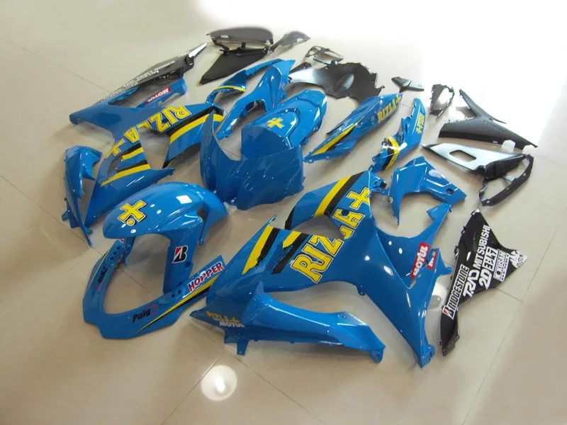 Комплект обтекателей под давлением для GSXR1000 K9 09 10 GSXR 1000 2009 2010 ABS пластиковые синие