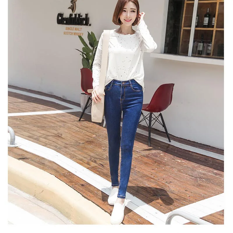 Autumn Fashion 25- 40 High Waist jeans High Elastic plus size Women Jeans woman femme washed casual skinny pencil Denim pants
Autumn Fashion 25- 40 High Waist jeans High Elastic plus size Women Jeans woman femme washed casual skinny pencil Denim pants