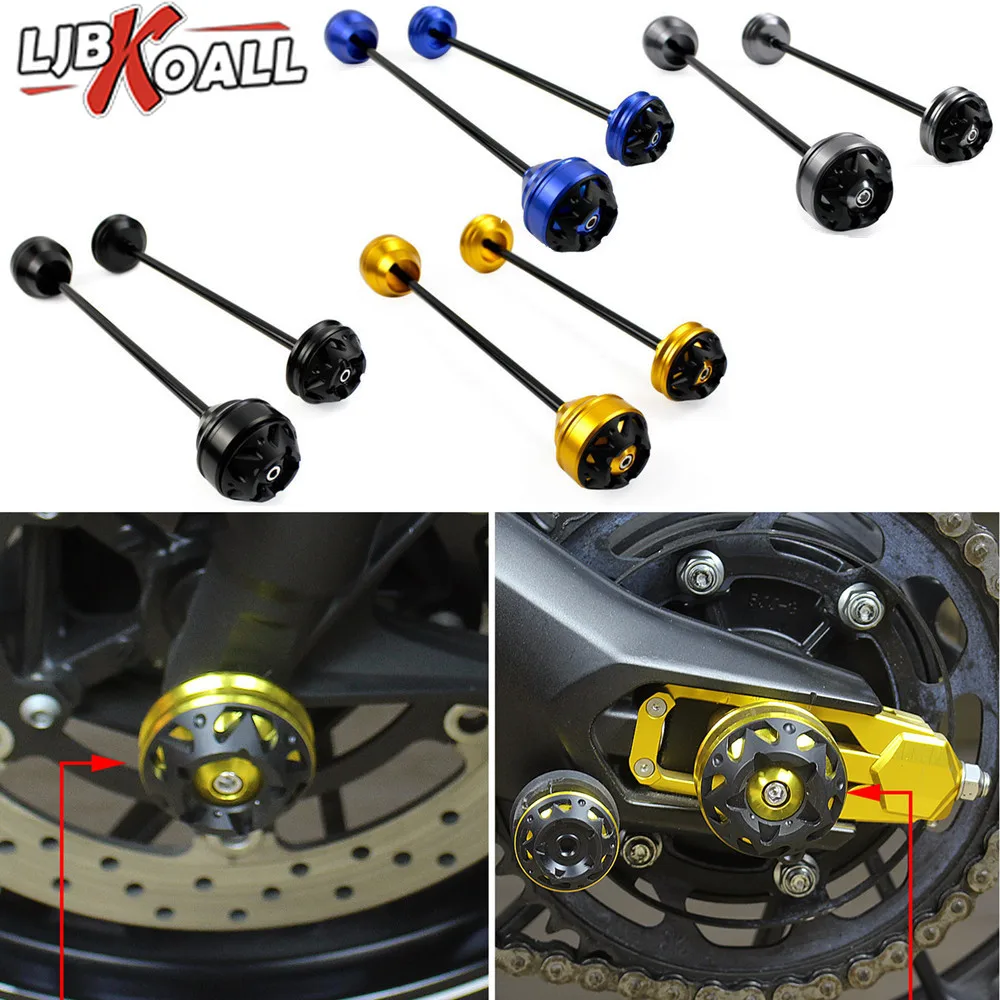 Передние и задние слайдеры оси вилки колеса с ЧПУ защитная крышка для Yamaha MT 09 FZ09