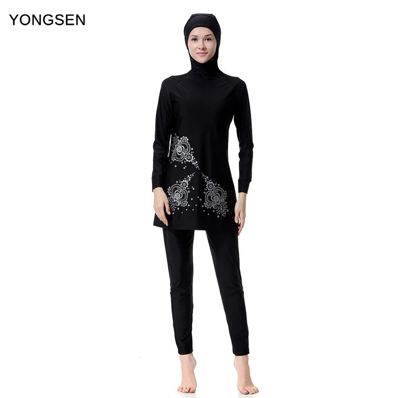 YONGSEN исламский хиджаб Burkinis одежда купальный костюм Мусульманский купальник для