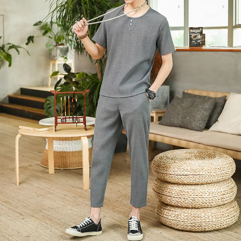 Summer Clothes 2019 Tracksuit Men Short Track Suits jogging O-Neck Solid Elastic Waist Gym Sweatpants Two Piece Set Top Home 5XL
Summer Clothes 2019 Tracksuit Men Short Track Suits jogging O-Neck Solid Elastic Waist Gym Sweatpants Two Piece Set Top Home 5XL