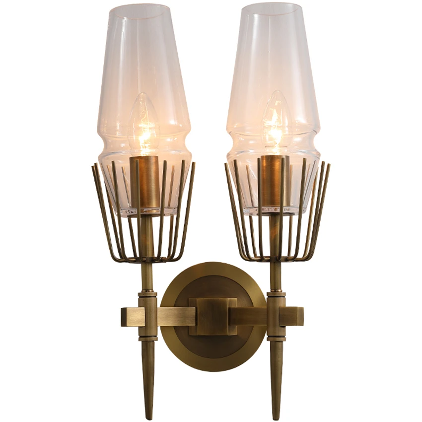 

Post Modern Luxury Torch Wall Lamps Living Room Bedroom Bedside Sconce Wall Lights Study Corridor Aisle Industrial LED Fixtures