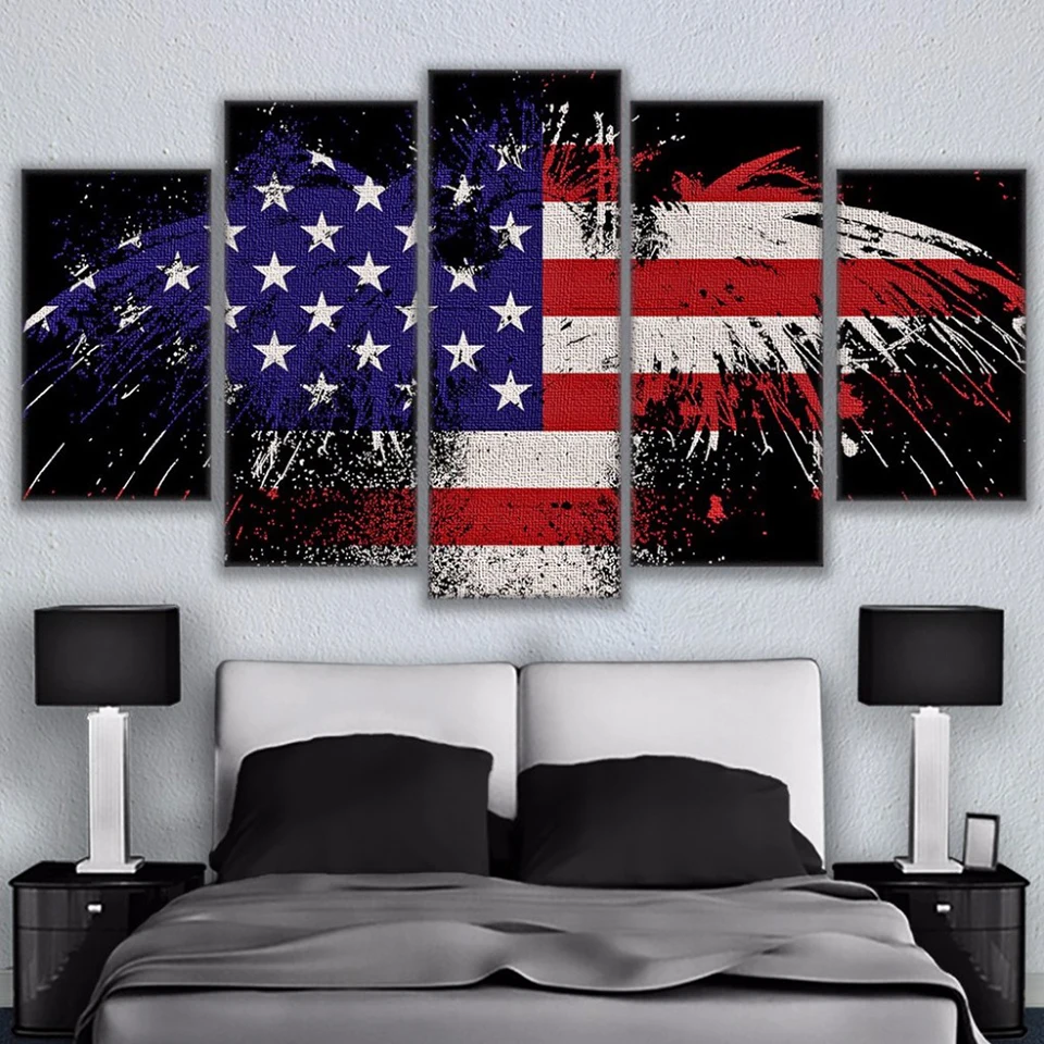 Artryst HD Printed Abstract Canvas Painting Modular Pictures 5 Panel Eagle American Flag Home Decoration Living Room Wall Art
Artryst HD Printed Abstract Canvas Painting Modular Pictures 5 Panel Eagle American Flag Home Decoration Living Room Wall Art