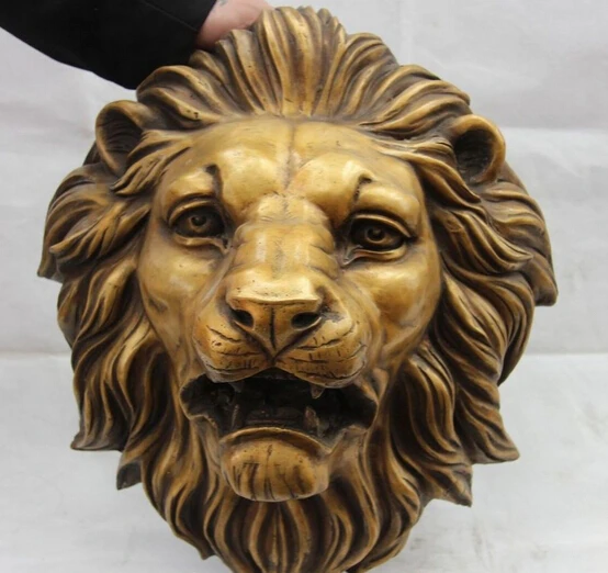 Free Shipping 40cm China Bronze Copper Carved Animal Lucky Ferocious Foo Dog Lion King Head Statue
Free Shipping 40cm China Bronze Copper Carved Animal Lucky Ferocious Foo Dog Lion King Head Statue