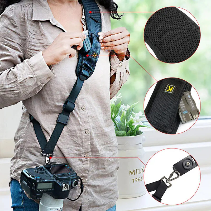 New Portable Shoulder Camera Strap for DSLR Digital SLR Camera Canon Nikon Sonys Quick Rapid camera accessories Neck Strap Belt
New Portable Shoulder Camera Strap for DSLR Digital SLR Camera Canon Nikon Sonys Quick Rapid camera accessories Neck Strap Belt