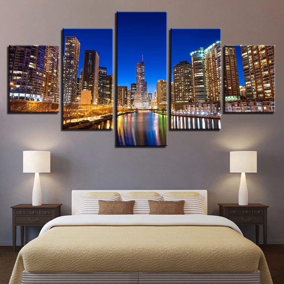 Canvas City Building Nightscape Pictures Wall Art 5 Pieces Lake Tree Poster Printed Home Decor For Living Room Modern Artwork
Canvas City Building Nightscape Pictures Wall Art 5 Pieces Lake Tree Poster Printed Home Decor For Living Room Modern Artwork