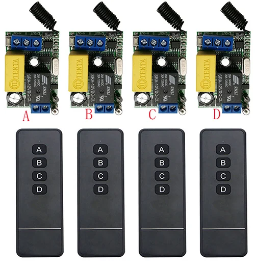 AC220 1CH 10A RF Wireless Remote Control Relay Switch Security System Garage Doors, Electric Doors/window /lamp/shutters
AC220 1CH 10A RF Wireless Remote Control Relay Switch Security System Garage Doors, Electric Doors/window /lamp/shutters