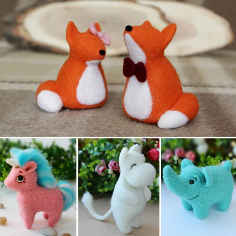 Non-Finished Felt Kit Unicorn Elephant Squirrel Cow Handmade Animal Doll Wool Needle Felt Poked Kitting DIY Wool Kit Package
Non-Finished Felt Kit Unicorn Elephant Squirrel Cow Handmade Animal Doll Wool Needle Felt Poked Kitting DIY Wool Kit Package