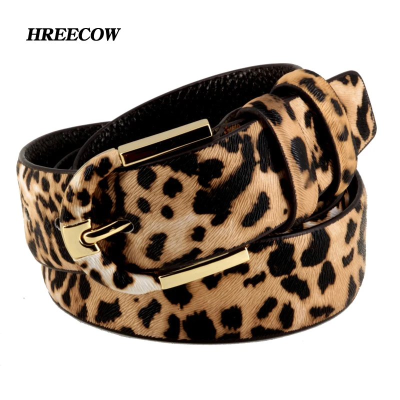 Женский ремень из натуральной кожи и ПВХ с леопардовым принтом|fashion leather belt|leather