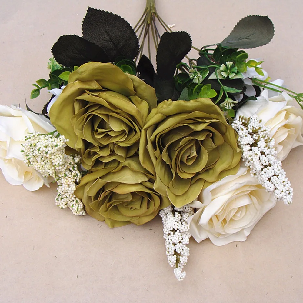 Artificial Flowers Rose Artificielle Bouquet Realistic Decorative Flower 42cm/16.53'' Floral Wedding Decoration
Artificial Flowers Rose Artificielle Bouquet Realistic Decorative Flower 42cm/16.53'' Floral Wedding Decoration