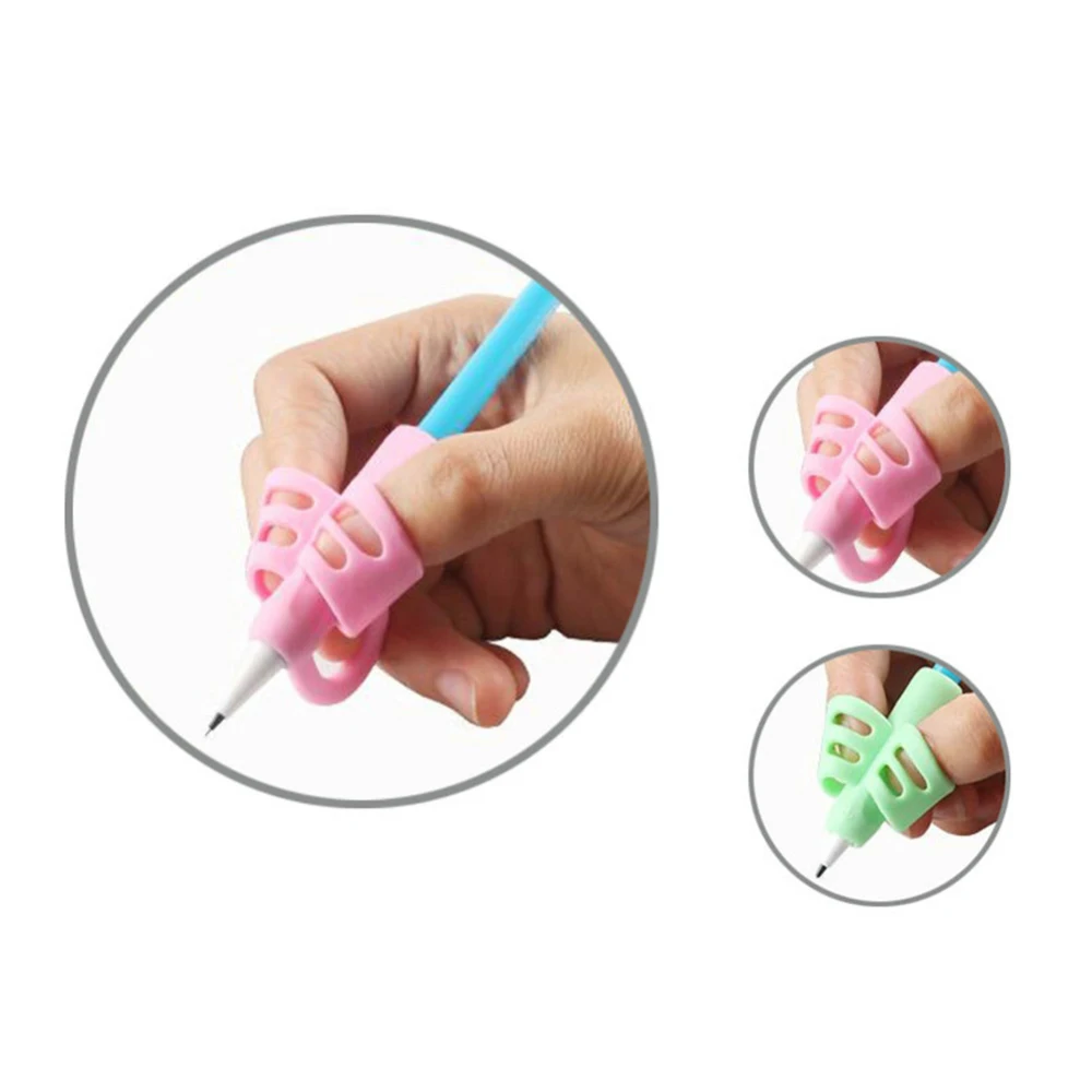 2pcs Colorful Kid Finger Pen Pencil Holder Help Learn Hold Grip Writing Corrector Silicone Writing Tool
2pcs Colorful Kid Finger Pen Pencil Holder Help Learn Hold Grip Writing Corrector Silicone Writing Tool