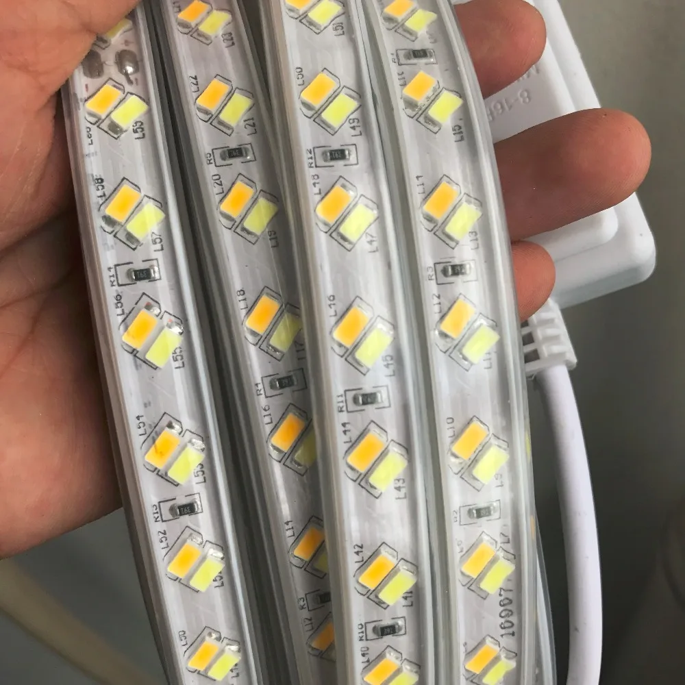 Светодиодная лента CCT холодный белый и теплый белый 120 светодиодный s/m AC220V 5730 цветовая температура двойной IP68 Регулируемая светильник 1 м 5 м ...
Светодиодная лента CCT холодный белый и теплый белый 120 светодиодный s/m AC220V 5730 цветовая температура двойной IP68 Регулируемая светильник 1 м 5 м ...