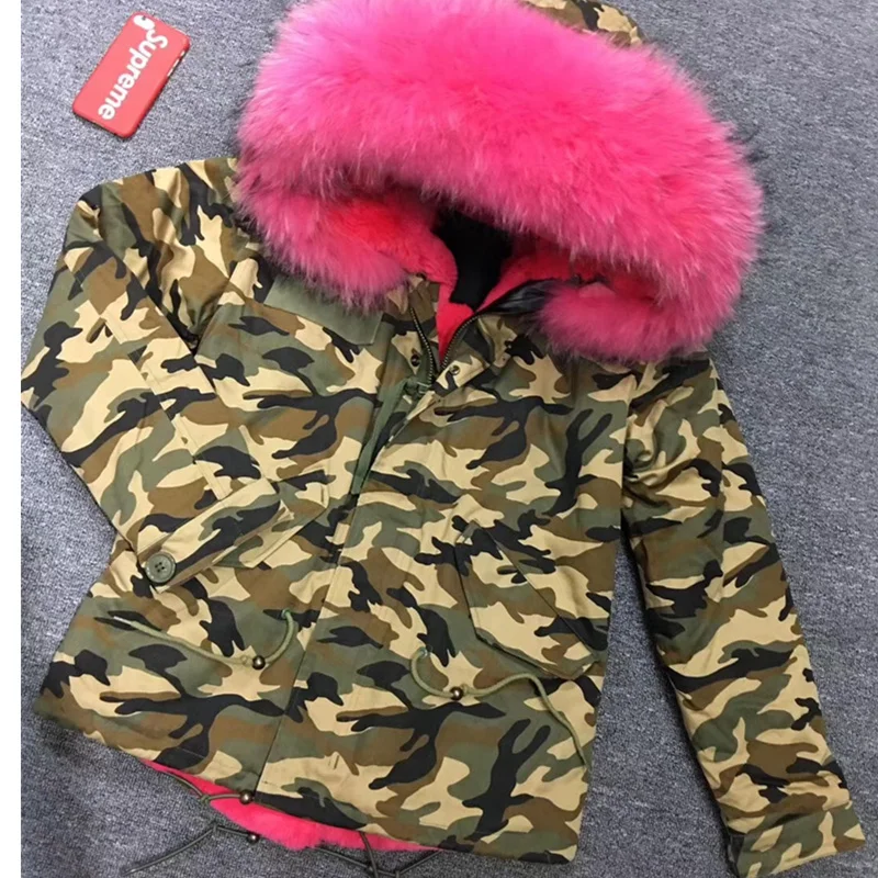 MeiFNG Brand Camouflage Short Mini Parka Peach Raccoon Fur Hooded Artifical Overcoat Faux Furs
MeiFNG Brand Camouflage Short Mini Parka Peach Raccoon Fur Hooded Artifical Overcoat Faux Furs