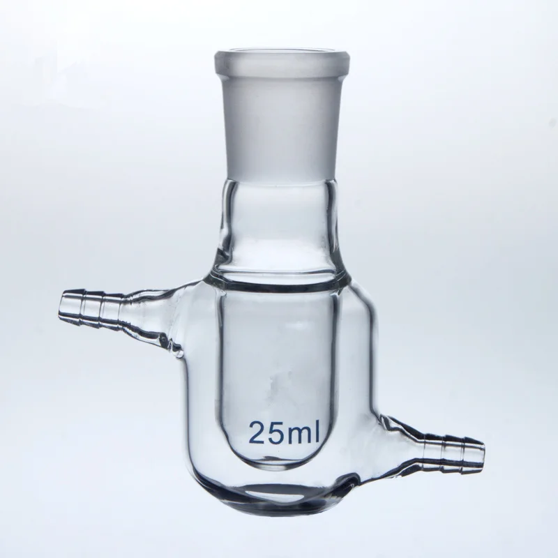 24/29 single mouth reaction bottle double layer glass flask with thick wall 25ml 50ml 100ml laboratory glassware
24/29 single mouth reaction bottle double layer glass flask with thick wall 25ml 50ml 100ml laboratory glassware