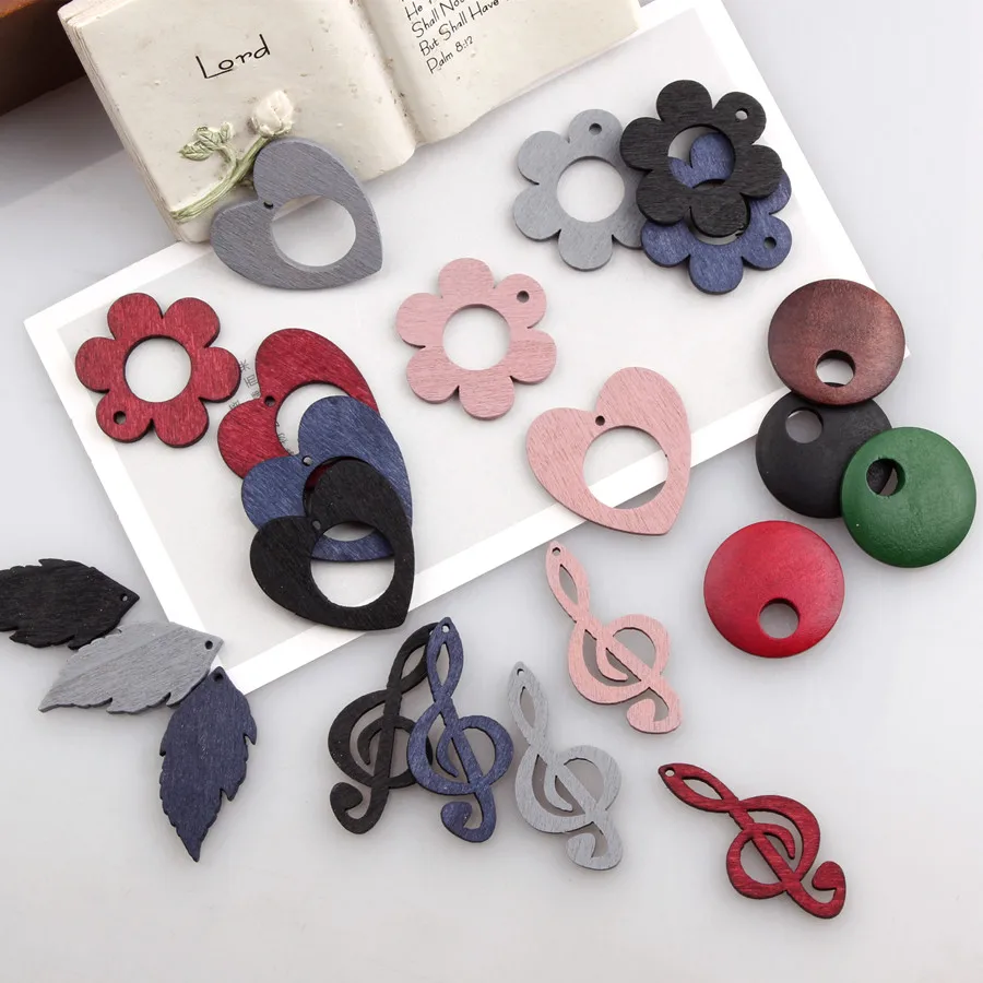 2017 New Colorful Cartoon Flowers/Rounds/Hearts/Music symbol Shape Handmade Woods Pendant Diy Jewelry Necklace/Earring Charms
2017 New Colorful Cartoon Flowers/Rounds/Hearts/Music symbol Shape Handmade Woods Pendant Diy Jewelry Necklace/Earring Charms