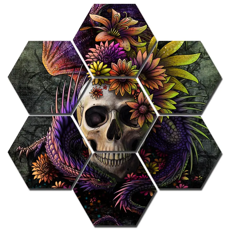 Canvas Wall Art Prints Poster Home Decor 7 Pieces Flower Skull Paintings For Living Room Gorgeous Halloween Theme Pictures Frame
Canvas Wall Art Prints Poster Home Decor 7 Pieces Flower Skull Paintings For Living Room Gorgeous Halloween Theme Pictures Frame