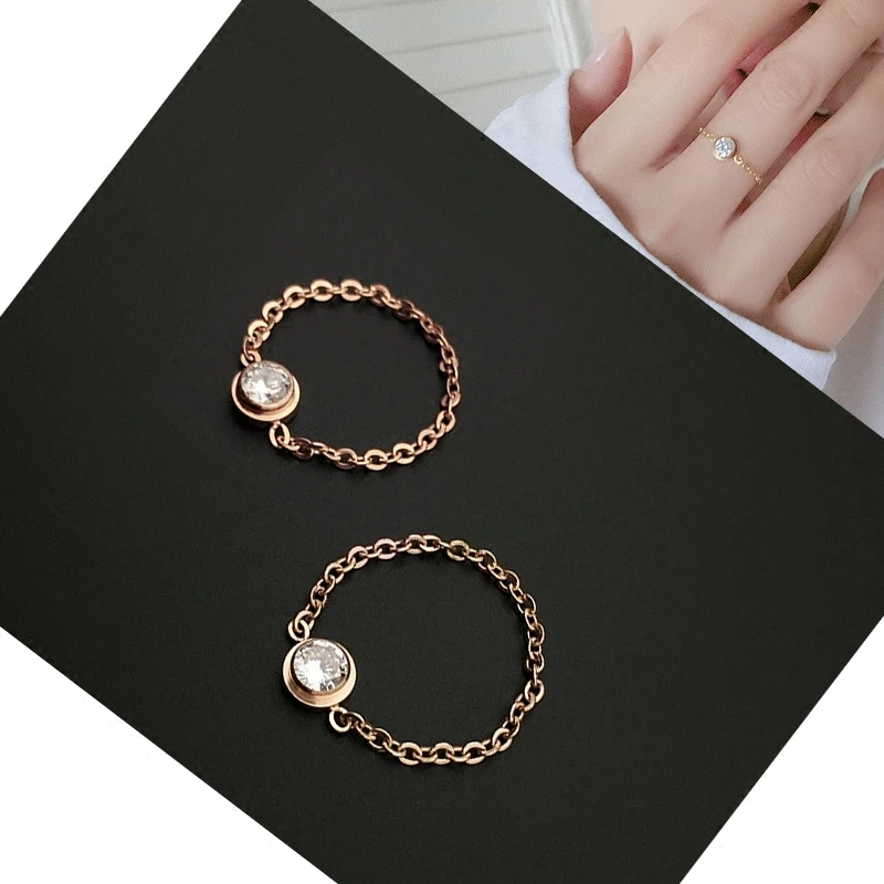 Chain Design Cheap Ring for woman & girls , Rose Gold color Titanium Steel Cubic Zircon Wedding Rings Size 4-10 availabe
Chain Design Cheap Ring for woman & girls , Rose Gold color Titanium Steel Cubic Zircon Wedding Rings Size 4-10 availabe