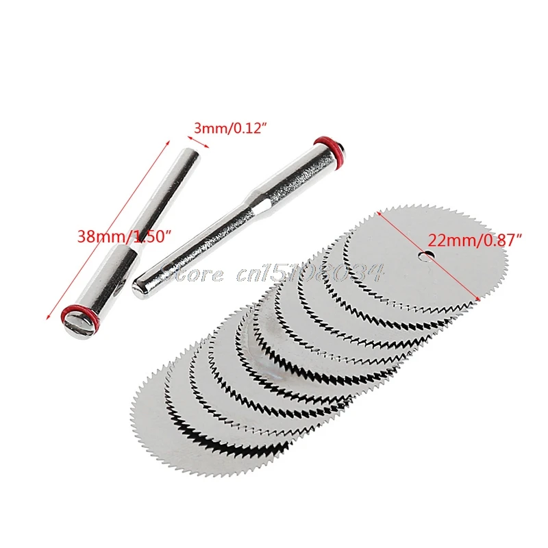 10 x 22mm Wood Saw Blade Disc + 2 x Rod Dremel Rotary Cutting Tool S08 Wholesale&DropShip
10 x 22mm Wood Saw Blade Disc + 2 x Rod Dremel Rotary Cutting Tool S08 Wholesale&DropShip
