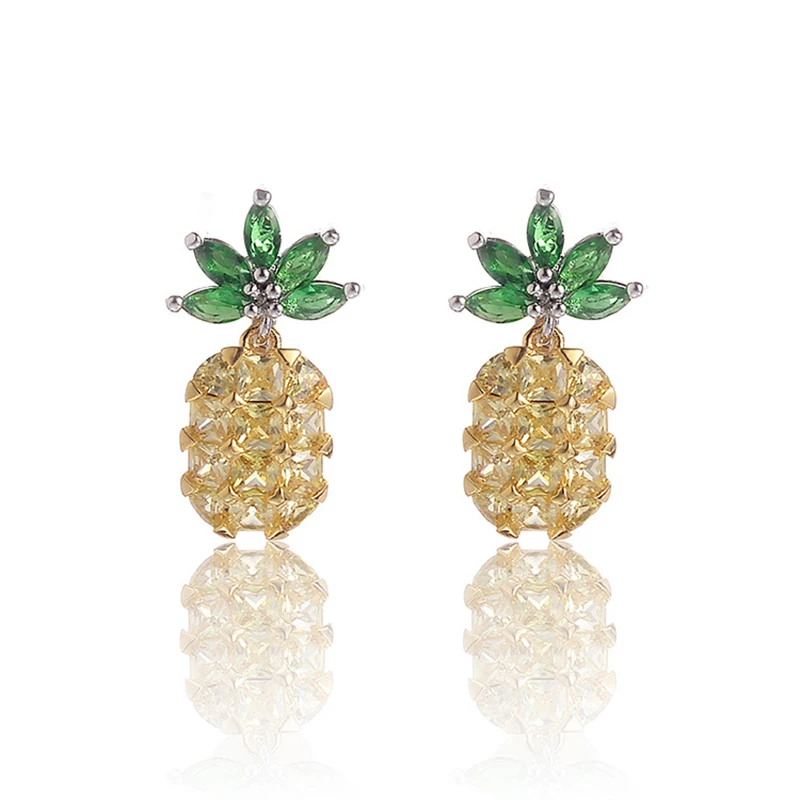 NEW Pineapple Earring clip for Women Green Zircon Crystals Earrings female Ear brincos Pending
NEW Pineapple Earring clip for Women Green Zircon Crystals Earrings female Ear brincos Pending