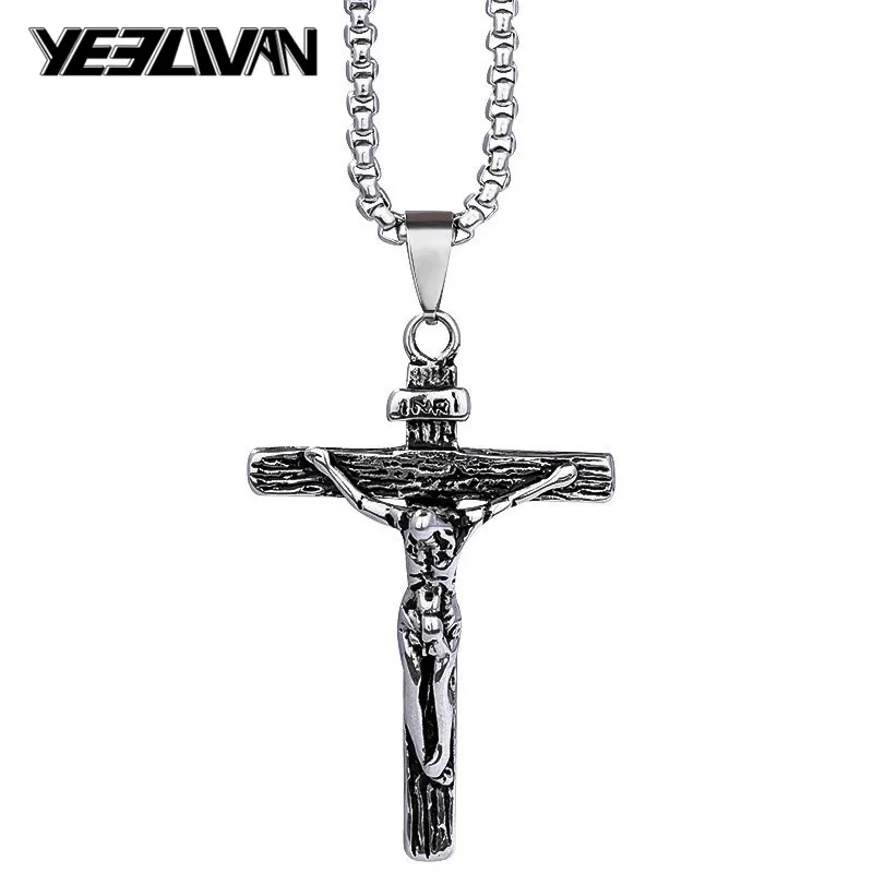 Vintage Stainless Steel Punk Statement Necklace Trendy Male Gold Silver Color Crucifix Cross Jesus Necklace&Pendants Men Jewelry
Vintage Stainless Steel Punk Statement Necklace Trendy Male Gold Silver Color Crucifix Cross Jesus Necklace&Pendants Men Jewelry