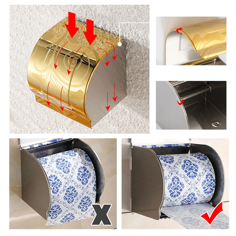 Bathroom Stainless Steel Waterproof Wc For Tissue Paper Holder Papers Towels Porta Papel Toilet Paper Box Toilet Paper Holder
Bathroom Stainless Steel Waterproof Wc For Tissue Paper Holder Papers Towels Porta Papel Toilet Paper Box Toilet Paper Holder