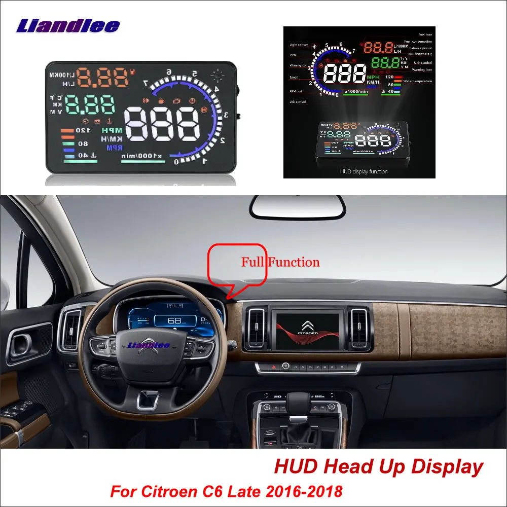 Liandlee Car HUD Head Up Display For Citroen C6 Late 2016-2018 Digital Speedometer Fuel Consumption Projector Screen Detector
Liandlee Car HUD Head Up Display For Citroen C6 Late 2016-2018 Digital Speedometer Fuel Consumption Projector Screen Detector