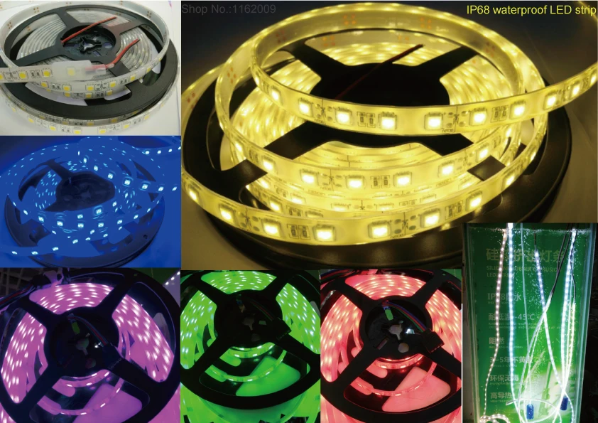 IP68 Waterproof Silica gel 5050 LED Strip,12V 60LED/M,5M 300L White Warm White RGB,for Swimming Pool,Fish Tank,Bathroom,Outdoors
IP68 Waterproof Silica gel 5050 LED Strip,12V 60LED/M,5M 300L White Warm White RGB,for Swimming Pool,Fish Tank,Bathroom,Outdoors