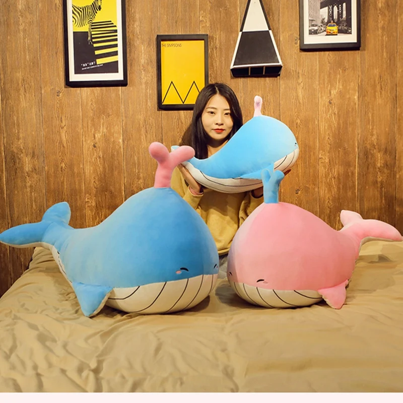 50/70/90cm Cartoon Soft whale doll fat plush toy big head appease pillow cushion high quality Soft stuffed toy child girl gift
50/70/90cm Cartoon Soft whale doll fat plush toy big head appease pillow cushion high quality Soft stuffed toy child girl gift